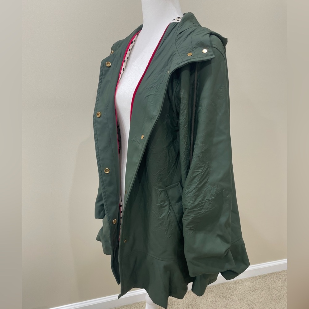 kate spade Dark Green Utility Jacket with Gold Hardware - Size Small *FLAWS* - Picture 4 of 11
